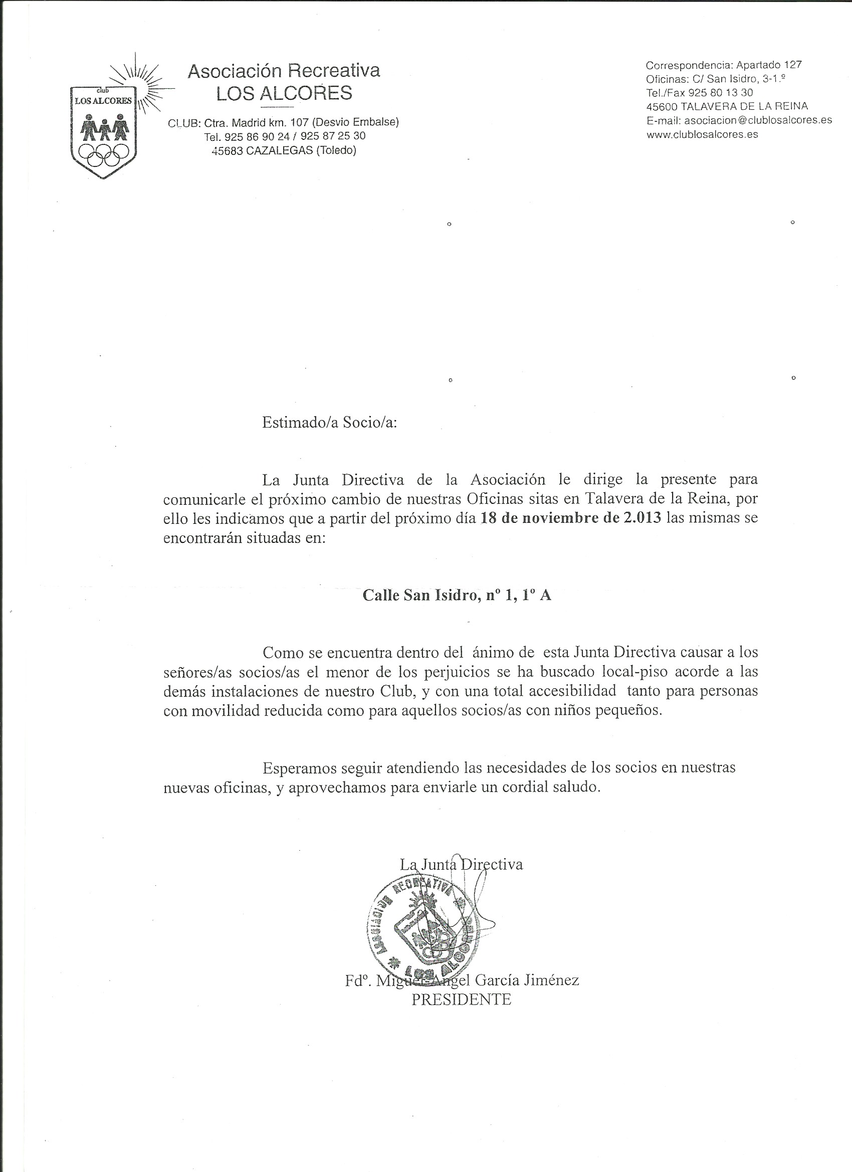 nuevo domicilio